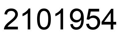 Number 2101954 black image