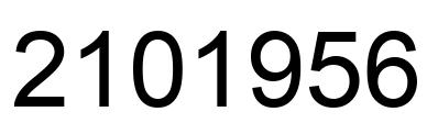 Number 2101956 black image