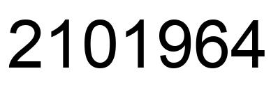 Number 2101964 black image