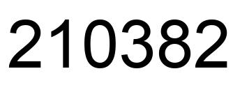 Number 210382 black image