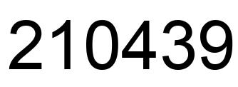 Número 210439 imagen negro