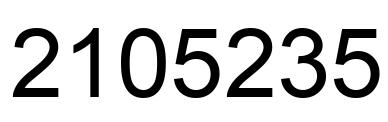 Número 2105235 imagen negro
