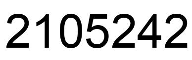 Número 2105242 imagen negro