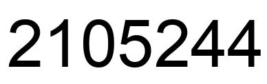 Number 2105244 black image