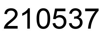 Number 210537 black image