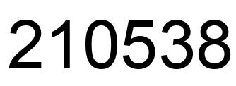 Number 210538 black image