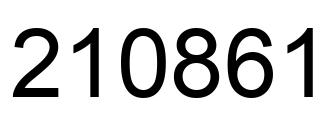 Number 210861 black image