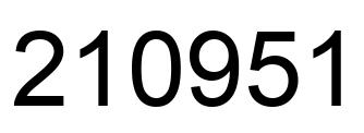 Número 210951 imagen negro