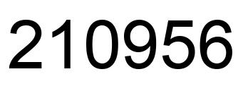 Número 210956 imagen negro