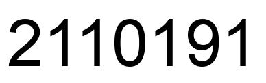 Number 2110191 black image