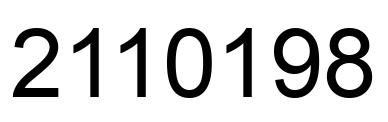 Number 2110198 black image