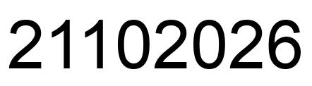 Number 21102026 black image