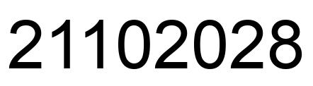 Number 21102028 black image
