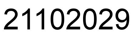 Number 21102029 black image