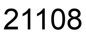 Number 21108 black image