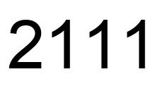 Number 2111 black image