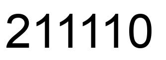 Number 211110 black image