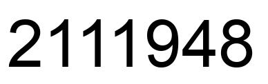 Number 2111948 black image