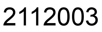 Número 2112003 imagen negro