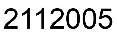 Número 2112005 imagen negro