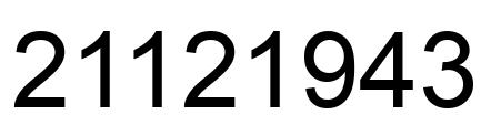 Número 21121943 imagen negro