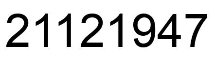Número 21121947 imagen negro