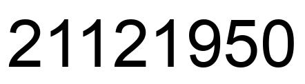 Número 21121950 imagen negro