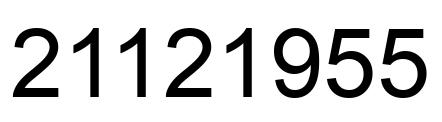 Number 21121955 black image