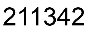 Number 211342 black image