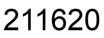Number 211620 black image
