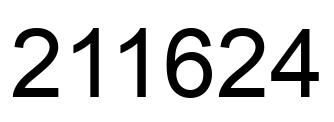 Number 211624 black image