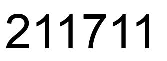 Number 211711 black image