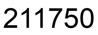 Number 211750 black image