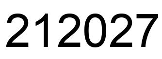 Number 212027 black image