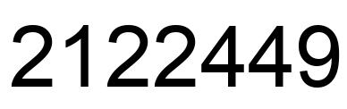 Number 2122449 black image