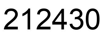Número 212430 imagen negro