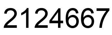 Number 2124667 black image