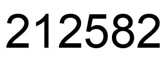 Number 212582 black image