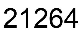 Número 21264 imagen negro