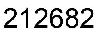 Number 212682 black image