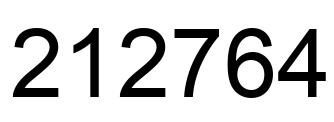 Número 212764 imagen negro