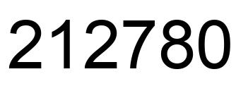 Number 212780 black image