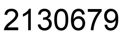 Número 2130679 imagen negro
