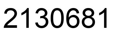 Número 2130681 imagen negro