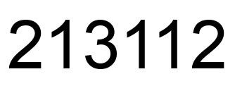 Number 213112 black image