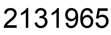 Number 2131965 black image