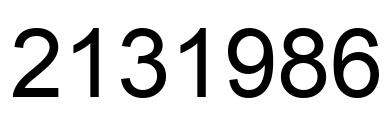 Number 2131986 black image