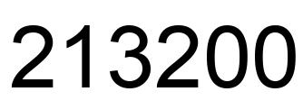 Number 213200 black image