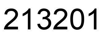 Number 213201 black image