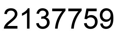 Number 2137759 black image